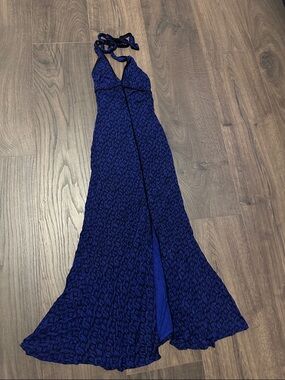 Guess by Marciano Royal Blue Halter Maxi Dress